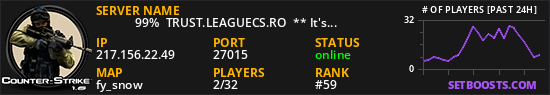 ████   99%  TRUST.LEAGUECS.RO  ** It's SUMMER TIME! **