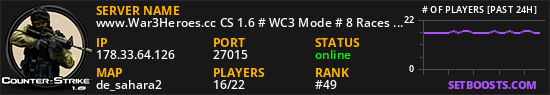 www.War3Heroes.cc CS 1.6 # WC3 Mode # 8 Races # discord.gg/Ty4Cdnp8E