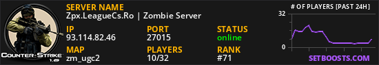 Zpx.LeagueCs.Ro | Zombie Server