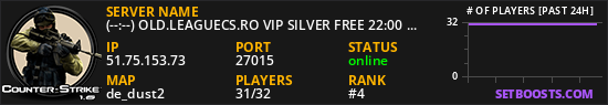 (--:--) OLD.LEAGUECS.RO VIP SILVER FREE 22:00 - 08:00