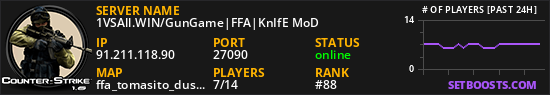 1VSAll.WIN/GunGame|FFA|KnIfE MoD