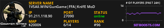 1VSAll.WIN/GunGame|FFA|KnIfE MoD
