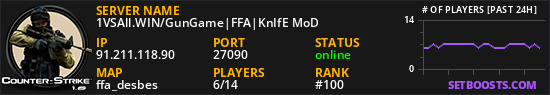 1VSAll.WIN/GunGame|FFA|KnIfE MoD