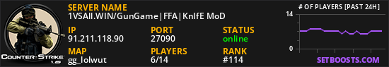 1VSAll.WIN/GunGame|FFA|KnIfE MoD