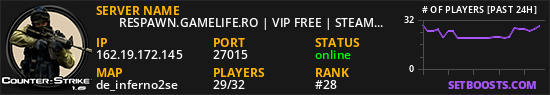❤     RESPAWN.GAMELIFE.RO | VIP FREE | STEAM ON = VIP ❤