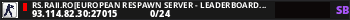 RS.RAII.RO[EUROPEAN RESPAWN SERVER - LEADERBOARD]