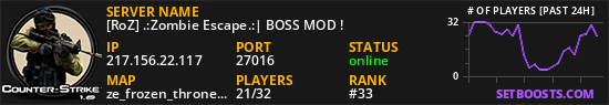 [RoZ] .:Zombie Escape:.| Diamond-X ! | [VIP - CSO]