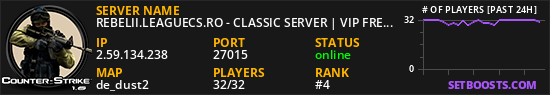 REBELII.LEAGUECS.RO - CLASSIC SERVER | VIP FREE