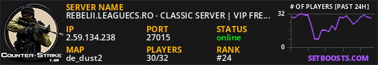 REBELII.LEAGUECS.RO - CLASSIC SERVER | VIP FREE