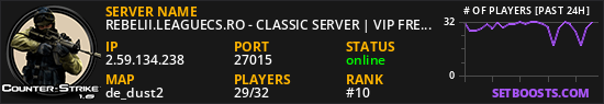 REBELII.LEAGUECS.RO - CLASSIC SERVER | VIP FREE
