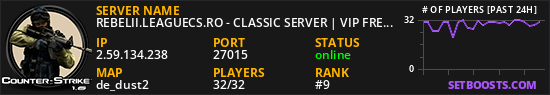 REBELII.LEAGUECS.RO - CLASSIC SERVER | VIP FREE
