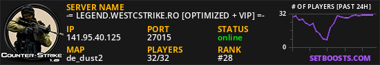 -= LEGEND.WESTCSTRIKE.RO [OPTIMIZED + VIP] =-