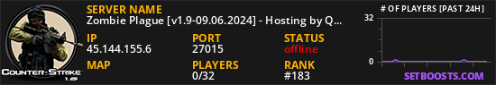 Zombie Plague [v1.9-09.06.2024] - Hosting by QGSHOSTING.COM