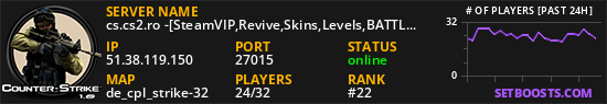 cs.cs2.ro -[SteamVIP,Revive,Skins,Levels,BATTLEPASS]