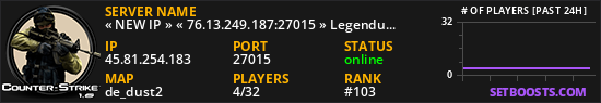 « NEW IP » « 76.13.249.187:27015 » LegenduArena PB