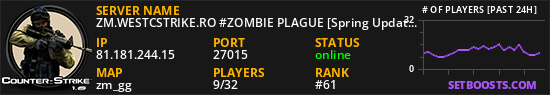 ZM.WESTCSTRIKE.RO #ZOMBIE PLAGUE [Spring Update]