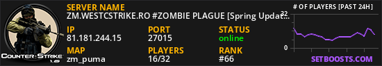ZM.WESTCSTRIKE.RO #ZOMBIE PLAGUE [Spring Update]