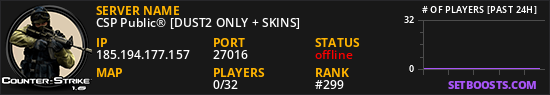 CSP Public® [DUST2 ONLY + SKINS]