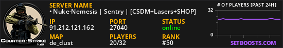 • Nuke-Nemesis | Sentry | [CSDM+Lasers+SHOP]