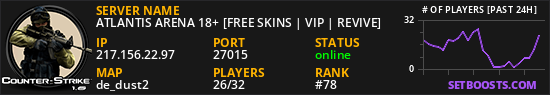 ATLANTIS ARENA 18+ [FREE SKINS | VIP | REVIVE]