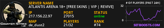 ATLANTIS ARENA 18+ [FREE SKINS | VIP | REVIVE]