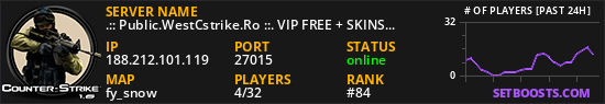 .:: Public.WestCstrike.Ro ::. VIP FREE + SKINS WEAPONS