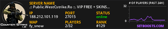.:: Public.WestCstrike.Ro ::. VIP FREE + SKINS WEAPONS