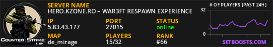 HERO.KZONE.RO – WAR3FT RESPAWN EXPERIENCE