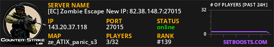 [EC] Zombie Escape New IP: 82.38.148.7:27015