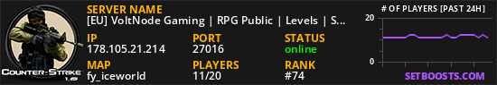[EU] VoltNode Gaming | RPG Public | Levels | Skins | Daily Rewards