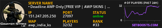 • Deadline AWP Only [FREE VIP | AWP SKINS | ABILITIES]
