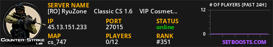 [RO] RyuZone ★ Classic CS 1.6 ★ VIP Cosmetics