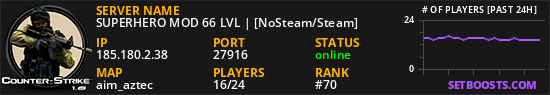 SUPERHERO MOD 66 LVL | [NoSteam/Steam]