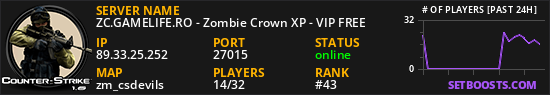 ZC.GAMELIFE.RO - Zombie Crown XP - VIP FREE