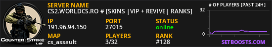 CS2.WORLDCS.RO # [SKINS |VIP + REVIVE| RANKS]