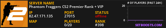 Phantom Fraggers CS2 Premier Rank + VIP
