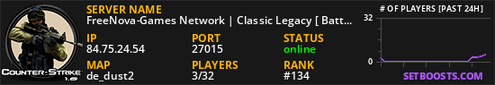 FreeNova-Games Network | Classic Legacy [ BattlePass + No-Recoil ]