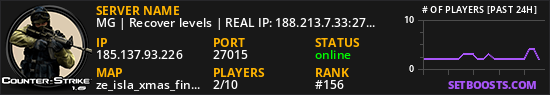 MG | Recover levels | REAL IP: 188.213.7.33:27015