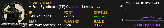 •• Frag Syndicate [ZP] Classic | Levels | Events ••