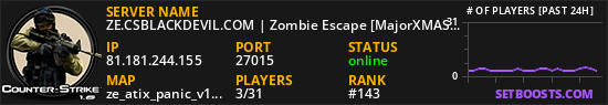 ZE.CSBLACKDEVIL.COM | Zombie Escape [MajorXMAS+CSO+Events!]