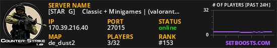 [STAR★G] ⮞ Classic + Minigames | (valorant + RPG + emotes & More)