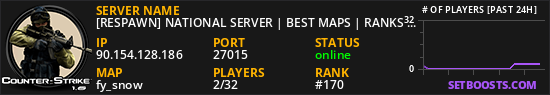 [RESPAWN] NATIONAL SERVER | BEST MAPS | RANKS | 24/7