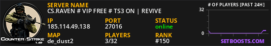 CS.RAVEN # VIP FREE # TS3 ON | REVIVE